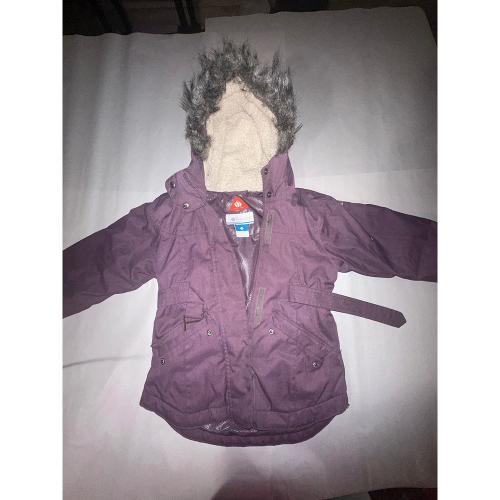 Columbia Girls Omni-Heat Purple Winter Parka Jacket Outgrown XXS 4/5